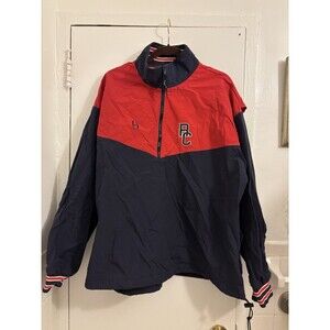 The Game “Rippowam Cisqua Athletics” Pullover Windbreaker Red & Blue XL